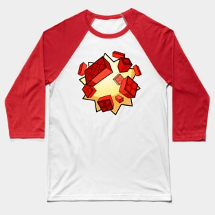 Exploding Bricks Baseball T-Shirt